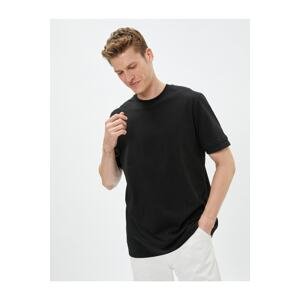 Koton Basic T-Shirt Crew Neck Double Layer Sleeve Detail Cotton
