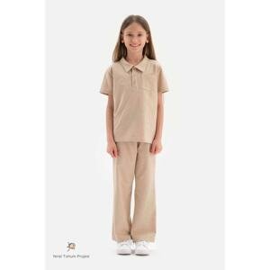Dagi Beige Natural Color Local Seed Cotton Trousers