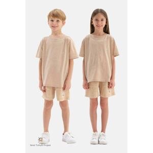 Dagi Brown Natural Color Local Seed Cotton Unisex Terry Shorts