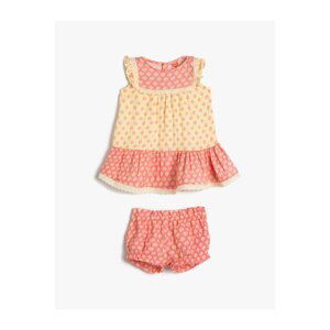 Koton Dress Sleeveless Frilly Matching Shorts Detailed 2-Pack Cotton