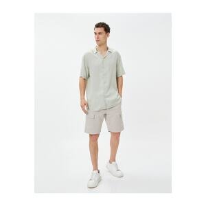 Koton Basic Shirt Short Sleeve Turndown Neck Ecovero® Viscose