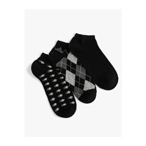 Koton Set of 3 Booties and Socks with Geometric Pattern