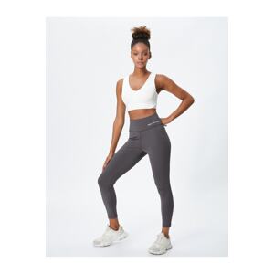 Koton Sports Leggings High Waist with Slogan Print Detail