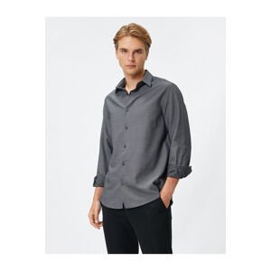 Koton Basic Shirt Classic Collar Long Sleeve Buttoned Non Iron