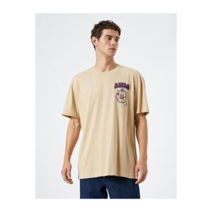 Koton Oversize T-Shirt Back Printed Crew Neck Short Sleeve