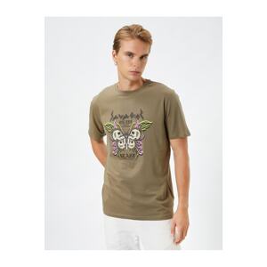 Koton Slogan Printed T-Shirt Crew Neck Short Sleeve Cotton