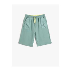 Koton Shorts Waist Tie Pocket Cotton Parachute Fabric Detailed