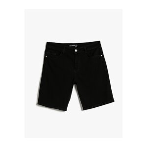 Koton Gabardine Bermuda Shorts Pocket Detailed Buttoned Cotton