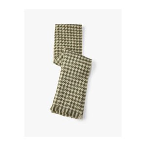 Koton Houndstooth Patterned Scarf with Tassels