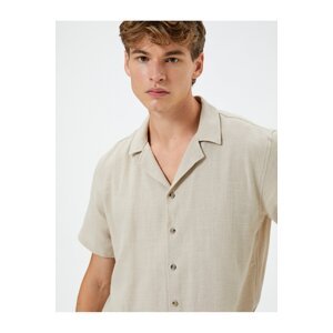 Koton Short Sleeve Shirt Turndown Collar Buttoned Cotton