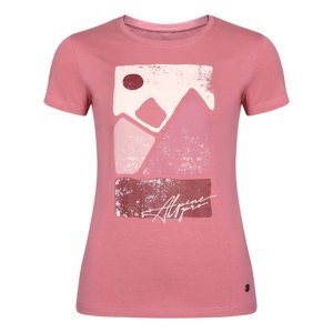 Women's cotton T-shirt ALPINE PRO GARIMA dusty rose variant pa