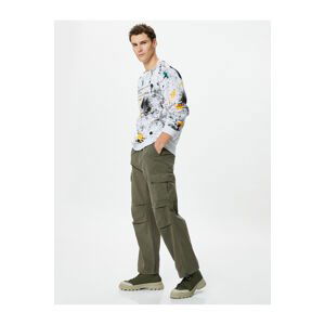 Koton Parachute Trousers Wide Cut Stopper Cargo Pocket Detailed