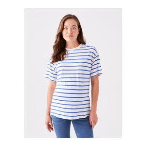 LC Waikiki Crew Neck Striped Short Sleeve Oversize Maternity T-Shirt