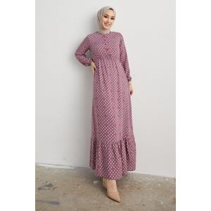 InStyle Siera Heart Polka Dot Woven Dress - Lilac