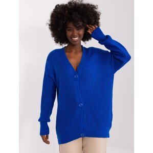 Cobalt blue cardigan with buttons from RUE PARIS