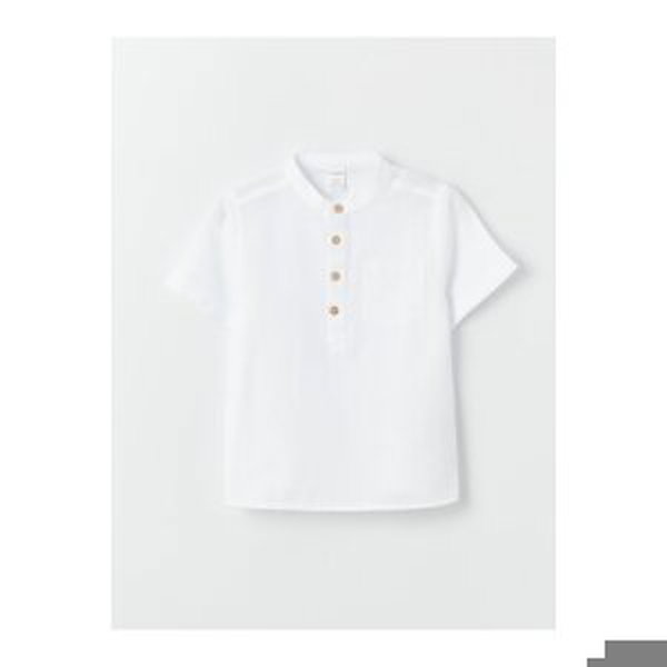LC Waikiki Basic Collar Short Sleeved Basic Baby Boy Shirt