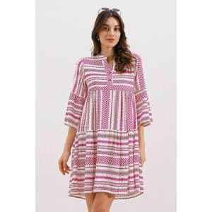 Bigdart 1975 ETHNIC PATTERN DRESS - Fuchsia