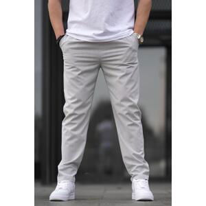 Madmext Gray Straight Cuff Men's Trousers 06530