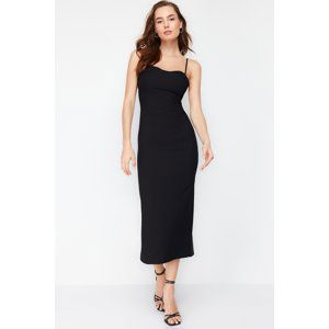 Trendyol Black Wrap-around Maxi Strappy Woven Dress