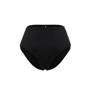 Trendyol Black Textured High Waist Hipster Bikini Bottoms