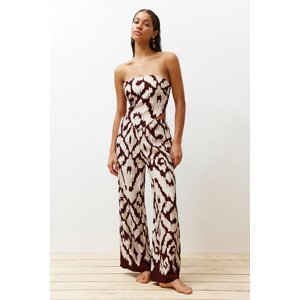 Trendyol Ethnic Patterned Woven Blouse Trousers Set