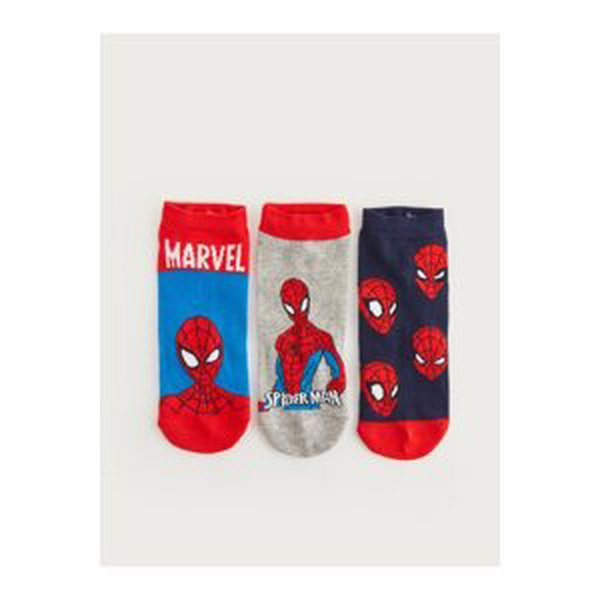 LC Waikiki 3-Pack Spiderman Patterned Boys Booties Socks