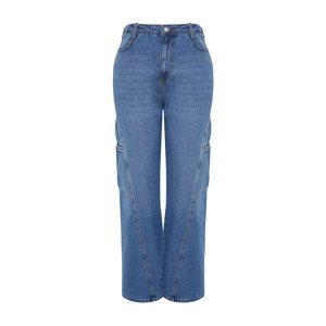 Trendyol Curve Light Blue Wide Cut Jeans