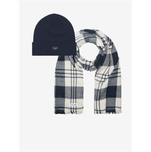 Men's hat and scarf set in navy blue Jack & Jones Frost - Men's