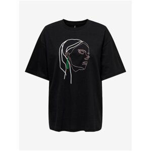 Black women's oversize T-shirt ONLY Ola - Women