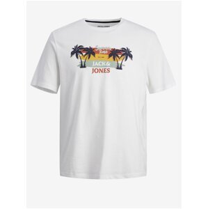 Men's White T-Shirt Jack & Jones Summer - Men's
