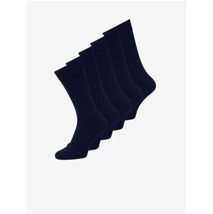 Set of five pairs of men's socks in navy blue Jack & Jones - Men's