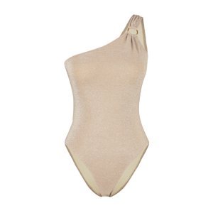 Trendyol Mink Single Shoulder Accessory Glitter Regular Swimsuit
