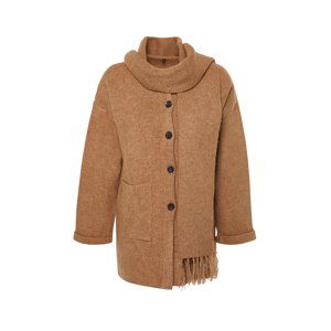 Trendyol Brown Knitwear Shawl Coat