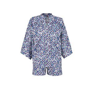 Trendyol Abstract Patterned Woven Shirt Shorts Set
