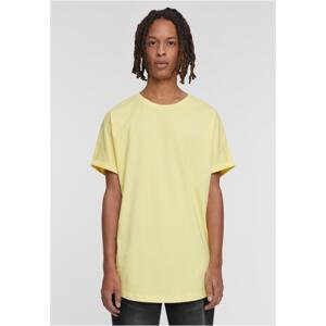Men's Long Shaped Turnup Tee T-Shirt - Yellow