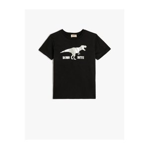 Koton Dinosaur T-Shirt Short Sleeve Crew Neck Cotton