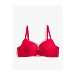 Koton Lace Bra Supported Heart Detail Underwire Covered