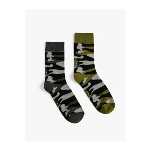Koton Camouflage Socks Set of 2 Multicolored