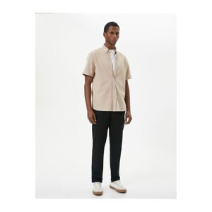 Koton Summer Shirt with Short Sleeves, Classic Collar With Buttons