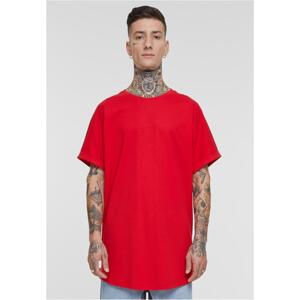 Men's Long Shaped Turnup Tee T-Shirt - Red