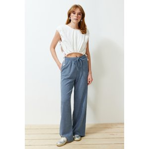 Trendyol Premium Indigo Wide Leg Trousers