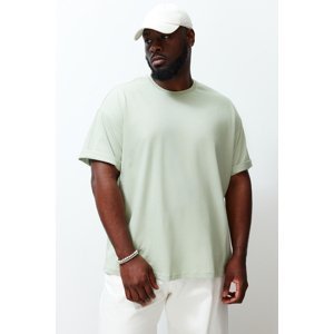Trendyol Plus Size Mint Oversize Comfy Basic 100% Cotton T-Shirt