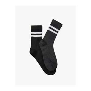 Koton Set of 2 Socks Striped Patterned