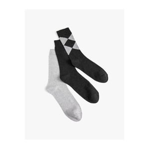 Koton 3-Piece Socks Set Geometric Patterned