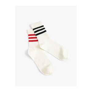 Koton 2-Piece College Socks Set with Stripe Detail