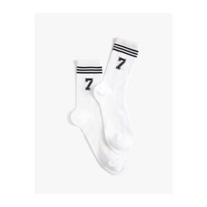 Koton College Socks with Letters Embroidered