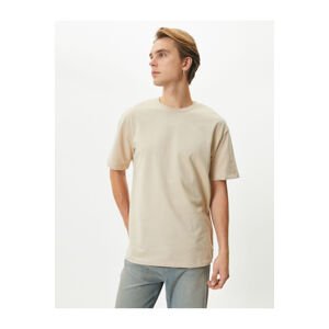 Koton Basic T-Shirt Crew Neck Off Shoulders Short Sleeve Cotton