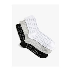 Koton Checkered 3-piece Socks Set, Multicolored