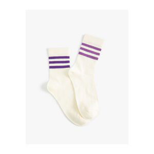 Koton 2-Piece College Socks Set with Stripe Detail