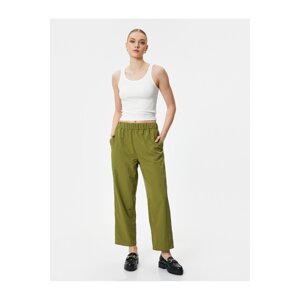 Koton Parachute Trousers Elastic Waist, Pocket Detailed.